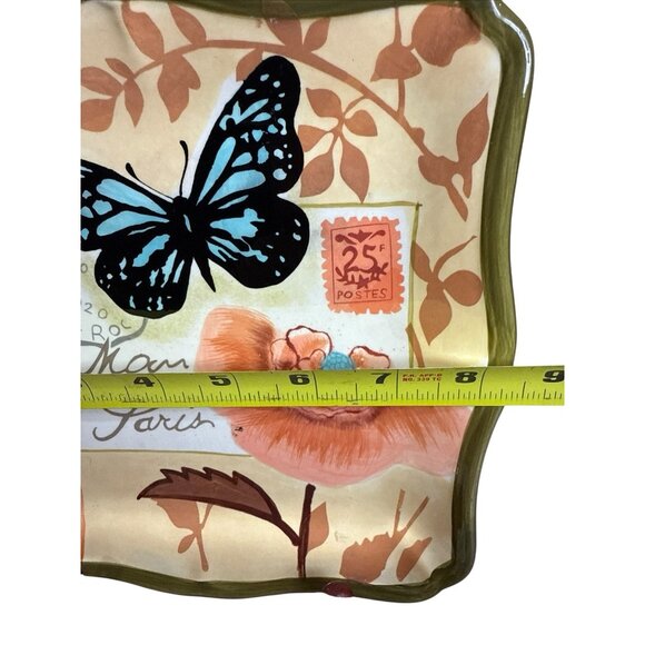 2 Butterfly by Certified international /Jennifer Brinley Square Salad Plate 8.5' - Picture 8 of 8